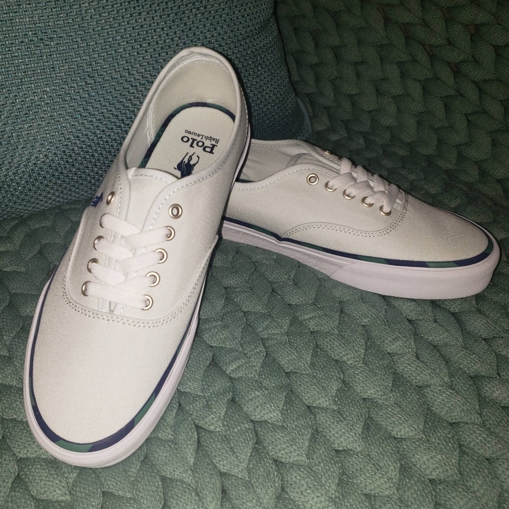 Polo Ralph Lauren mens canvas sneakers.